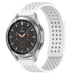 Correia de relógio em silicone respirável com pontos 3D e furos de 20mm, para Samsung Galaxy Watch 4 44mm, para Samsung Galaxy Watch 4 40mm, para Samsung Galaxy Watch 4 Classic 46mm