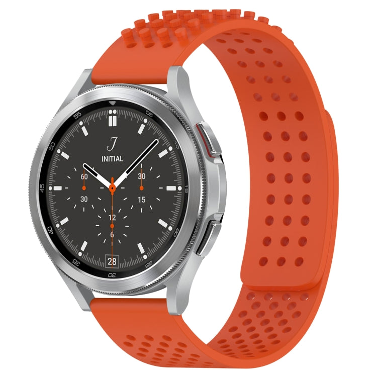 Correia de relógio em silicone respirável com pontos 3D e furos de 20mm, para Samsung Galaxy Watch 4 44mm, para Samsung Galaxy Watch 4 40mm, para Samsung Galaxy Watch 4 Classic 46mm