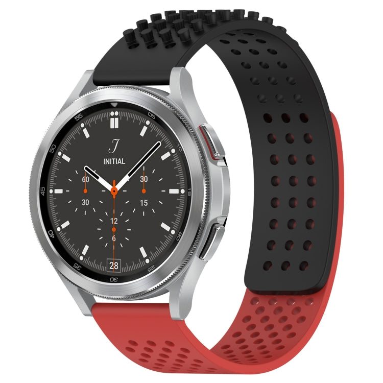 Correia de relógio em silicone respirável com pontos 3D e furos de 20mm, para Samsung Galaxy Watch 4 44mm, para Samsung Galaxy Watch 4 40mm, para Samsung Galaxy Watch 4 Classic 46mm