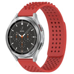 Correia de relógio em silicone respirável com pontos 3D e furos de 20mm, para Samsung Galaxy Watch 4 44mm, para Samsung Galaxy Watch 4 40mm, para Samsung Galaxy Watch 4 Classic 46mm