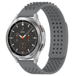 Correia de relógio em silicone respirável com pontos 3D e furos de 20mm, para Samsung Galaxy Watch 4 44mm, para Samsung Galaxy Watch 4 40mm, para Samsung Galaxy Watch 4 Classic 46mm