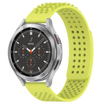 Correia de relógio em silicone respirável com pontos 3D e furos de 20mm, para Samsung Galaxy Watch 4 44mm, para Samsung Galaxy Watch 4 40mm, para Samsung Galaxy Watch 4 Classic 46mm