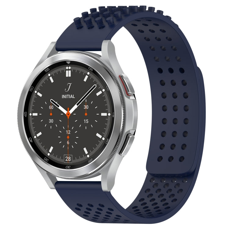 Correia de relógio em silicone respirável com pontos 3D e furos de 20mm, para Samsung Galaxy Watch 4 44mm, para Samsung Galaxy Watch 4 40mm, para Samsung Galaxy Watch 4 Classic 46mm
