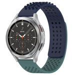 Correia de relógio em silicone respirável com pontos 3D e furos de 20mm, para Samsung Galaxy Watch 4 44mm, para Samsung Galaxy Watch 4 40mm, para Samsung Galaxy Watch 4 Classic 46mm