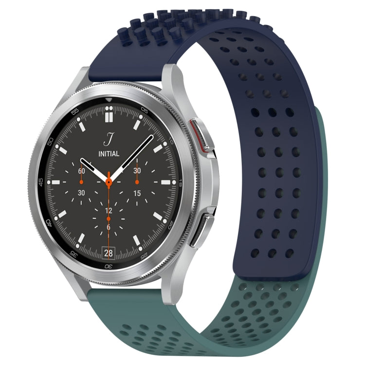 Correia de relógio em silicone respirável com pontos 3D e furos de 20mm, para Samsung Galaxy Watch 4 44mm, para Samsung Galaxy Watch 4 40mm, para Samsung Galaxy Watch 4 Classic 46mm
