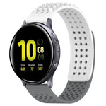 Pulseira de Relógio em Silicone Respirável com Furos e Pontos 3D 20mm, Para Samsung Galaxy Watch 4 Classic 42mm, Para Samsung Galaxy Watch Active 2 44mm, Para Samsung Galaxy Watch Active 2 40mm