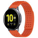 Pulseira de Relógio em Silicone Respirável com Furos e Pontos 3D 20mm, Para Samsung Galaxy Watch 4 Classic 42mm, Para Samsung Galaxy Watch Active 2 44mm, Para Samsung Galaxy Watch Active 2 40mm