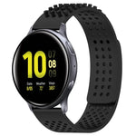 Pulseira de Relógio em Silicone Respirável com Furos e Pontos 3D 20mm, Para Samsung Galaxy Watch 4 Classic 42mm, Para Samsung Galaxy Watch Active 2 44mm, Para Samsung Galaxy Watch Active 2 40mm