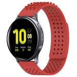 Pulseira de Relógio em Silicone Respirável com Furos e Pontos 3D 20mm, Para Samsung Galaxy Watch 4 Classic 42mm, Para Samsung Galaxy Watch Active 2 44mm, Para Samsung Galaxy Watch Active 2 40mm