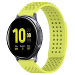 Pulseira de Relógio em Silicone Respirável com Furos e Pontos 3D 20mm, Para Samsung Galaxy Watch 4 Classic 42mm, Para Samsung Galaxy Watch Active 2 44mm, Para Samsung Galaxy Watch Active 2 40mm