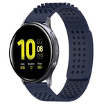 Pulseira de Relógio em Silicone Respirável com Furos e Pontos 3D 20mm, Para Samsung Galaxy Watch 4 Classic 42mm, Para Samsung Galaxy Watch Active 2 44mm, Para Samsung Galaxy Watch Active 2 40mm