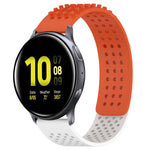 Pulseira de Relógio em Silicone Respirável com Furos e Pontos 3D 20mm, Para Samsung Galaxy Watch 4 Classic 42mm, Para Samsung Galaxy Watch Active 2 44mm, Para Samsung Galaxy Watch Active 2 40mm