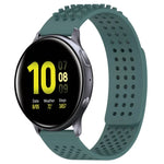 Pulseira de Relógio em Silicone Respirável com Furos e Pontos 3D 20mm, Para Samsung Galaxy Watch 4 Classic 42mm, Para Samsung Galaxy Watch Active 2 44mm, Para Samsung Galaxy Watch Active 2 40mm