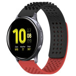 Pulseira de Relógio em Silicone Respirável com Furos e Pontos 3D 20mm, Para Samsung Galaxy Watch 4 Classic 42mm, Para Samsung Galaxy Watch Active 2 44mm, Para Samsung Galaxy Watch Active 2 40mm