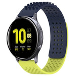 Pulseira de Relógio em Silicone Respirável com Furos e Pontos 3D 20mm, Para Samsung Galaxy Watch 4 Classic 42mm, Para Samsung Galaxy Watch Active 2 44mm, Para Samsung Galaxy Watch Active 2 40mm