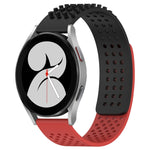 Correia de relógio em silicone respirável com pontos 3D e furos de 20mm, para Samsung Galaxy Watch 4 44mm, para Samsung Galaxy Watch 4 40mm, para Samsung Galaxy Watch 4 Classic 46mm