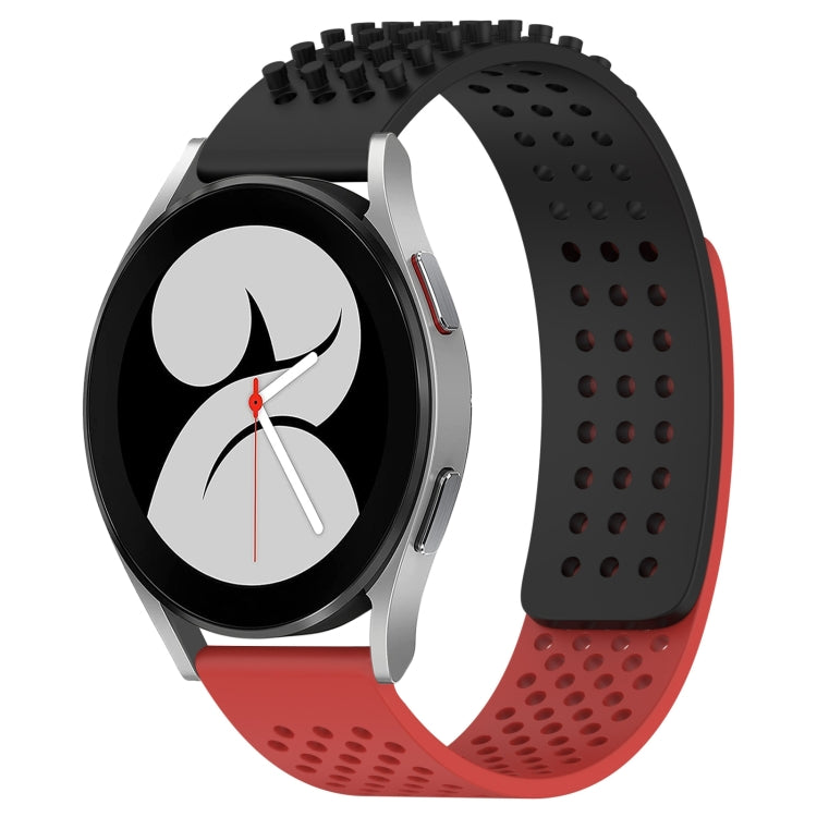 Correia de relógio em silicone respirável com pontos 3D e furos de 20mm, para Samsung Galaxy Watch 4 44mm, para Samsung Galaxy Watch 4 40mm, para Samsung Galaxy Watch 4 Classic 46mm