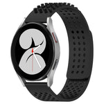 Correia de relógio em silicone respirável com pontos 3D e furos de 20mm, para Samsung Galaxy Watch 4 44mm, para Samsung Galaxy Watch 4 40mm, para Samsung Galaxy Watch 4 Classic 46mm