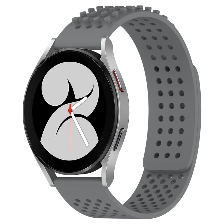 Correia de relógio em silicone respirável com pontos 3D e furos de 20mm, para Samsung Galaxy Watch 4 44mm, para Samsung Galaxy Watch 4 40mm, para Samsung Galaxy Watch 4 Classic 46mm