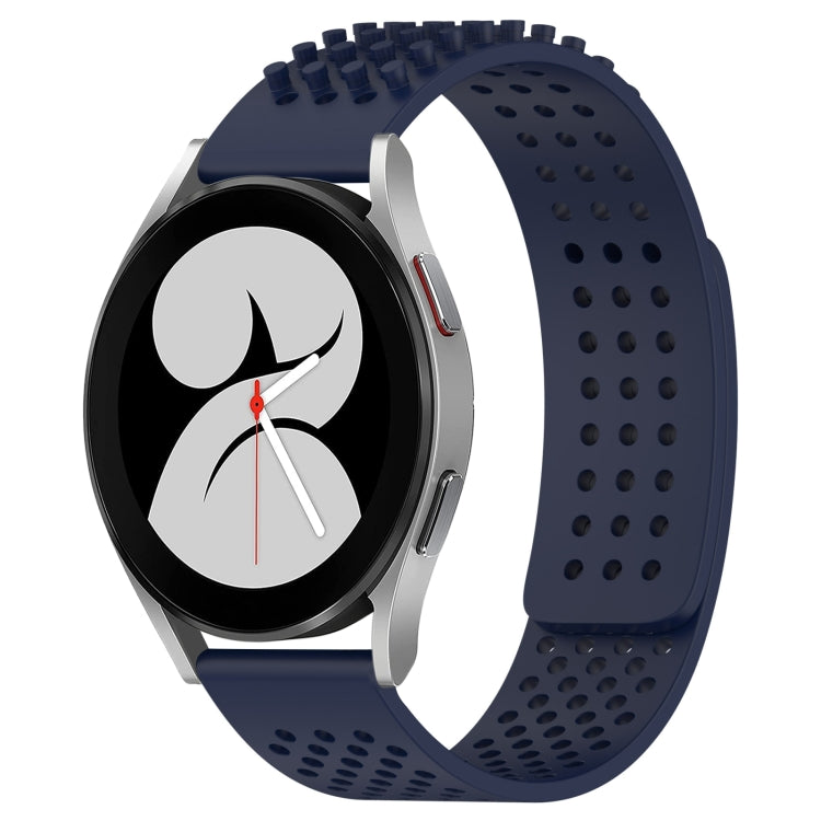 Correia de relógio em silicone respirável com pontos 3D e furos de 20mm, para Samsung Galaxy Watch 4 44mm, para Samsung Galaxy Watch 4 40mm, para Samsung Galaxy Watch 4 Classic 46mm