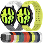 Pulseira de Relógio em Silicone Respirável com Furos e Pontos 3D 20mm, Para Samsung Galaxy Watch 4 Classic 42mm, Para Samsung Galaxy Watch Active 2 44mm, Para Samsung Galaxy Watch Active 2 40mm