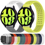 Correia de relógio em silicone respirável com pontos 3D e furos de 20mm, para Samsung Galaxy Watch 6 Classic 47mm, para Samsung Galaxy Watch 6 44mm, para Samsung Galaxy Watch 6 40mm