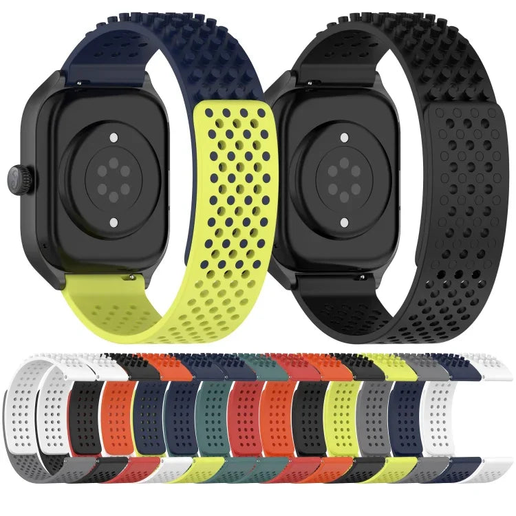 Pulseira de Relógio em Silicone Respirável com Furos e Pontos 3D 20mm, Para Samsung Galaxy Watch 4 Classic 42mm, Para Samsung Galaxy Watch Active 2 44mm, Para Samsung Galaxy Watch Active 2 40mm