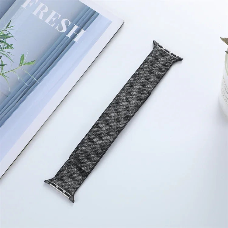 Pulseira de Relógio Magnética em Denim, Para Apple Watch 6 40mm, Para Apple Watch 6 44mm, Para Apple Watch 5 44mm, Para Apple Watch 5 40mm, Para Apple Watch 4 44mm, Para Apple Watch 4 40mm, Para Apple Watch 3 38mm, Para Apple Watch 3 42mm