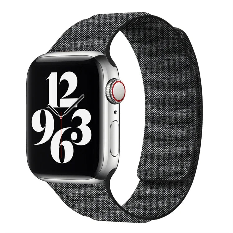 Pulseira de Relógio Magnética em Denim, Para Apple Watch 6 40mm, Para Apple Watch 6 44mm, Para Apple Watch 5 44mm, Para Apple Watch 5 40mm, Para Apple Watch 4 44mm, Para Apple Watch 4 40mm, Para Apple Watch 3 38mm, Para Apple Watch 3 42mm