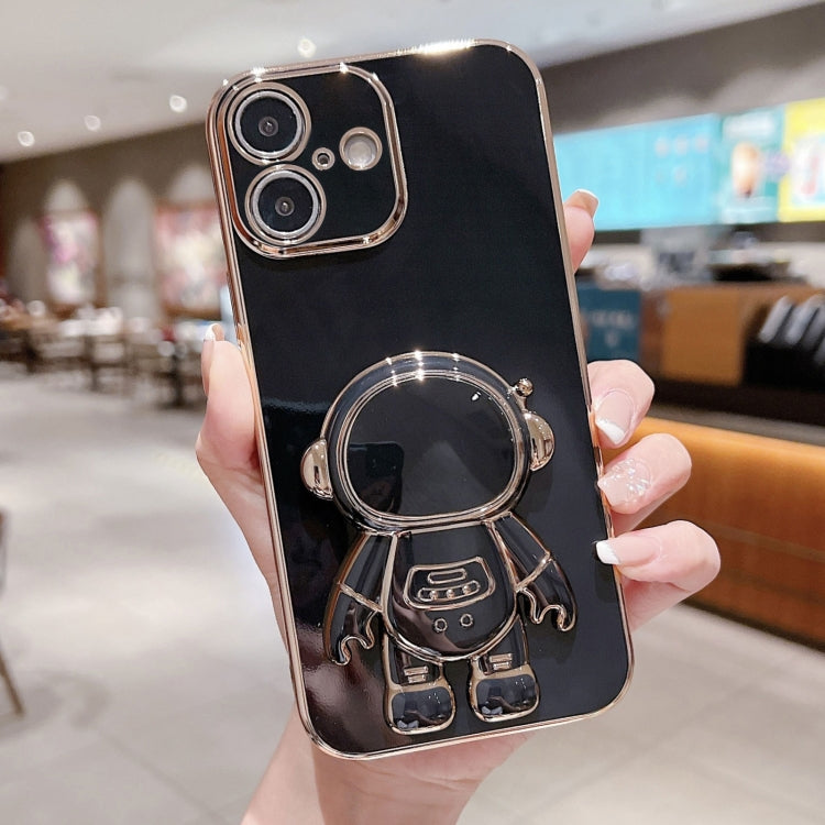 Capa para telemóvel com suporte de astronauta eletroplatinado, para iPhone 17e / 16e, para iPhone 17 Pro Max, para iPhone 17 Pro, para iPhone 17, para iPhone Air, para iPhone 16 Pro Max, para iPhone 16 Pro, para iPhone 16 Plus