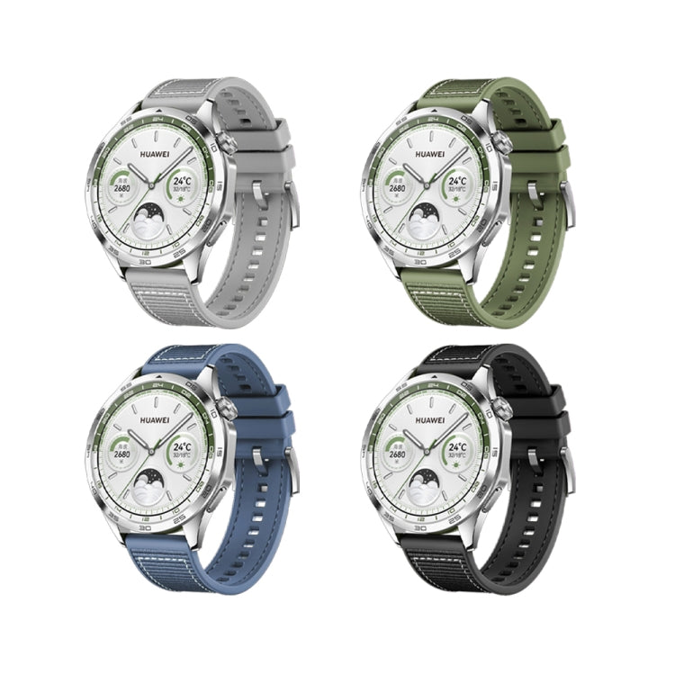 Nylon Silicone Leather Watch Band, For Huawei Watch GT4 46mm, For Huawei Watch 4 Pro, For Huawei Watch 4