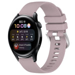 Liquid Glossy Silver Buckle Silicone Watch Band, For Huawei Watch GT3 42mm 20mm, For Huawei Watch 3 22mm, For Huawei Watch GT2 Pro 22mm, For Huawei Watch GT2 46mm 22mm