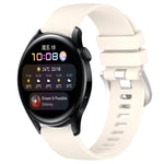 Liquid Glossy Silver Buckle Silicone Watch Band, For Huawei Watch GT3 42mm 20mm, For Huawei Watch 3 22mm, For Huawei Watch GT2 Pro 22mm, For Huawei Watch GT2 46mm 22mm