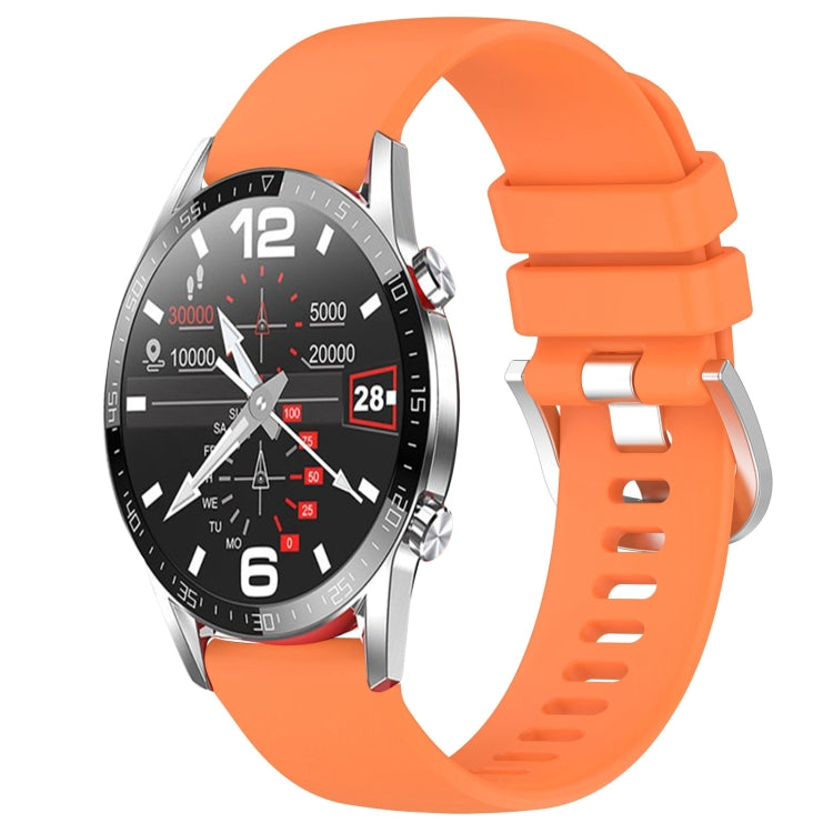 Liquid Glossy Silver Buckle Silicone Watch Band, For Huawei Watch GT3 42mm 20mm, For Huawei Watch 3 22mm, For Huawei Watch GT2 Pro 22mm, For Huawei Watch GT2 46mm 22mm