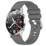 Liquid Glossy Silver Buckle Silicone Watch Band, For Huawei Watch GT3 42mm 20mm, For Huawei Watch 3 22mm, For Huawei Watch GT2 Pro 22mm, For Huawei Watch GT2 46mm 22mm