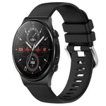 Liquid Glossy Silver Buckle Silicone Watch Band, For Huawei Watch GT3 42mm 20mm, For Huawei Watch 3 22mm, For Huawei Watch GT2 Pro 22mm, For Huawei Watch GT2 46mm 22mm