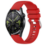 Liquid Glossy Silver Buckle Silicone Watch Band, For Huawei Watch GT3 42mm 20mm, For Huawei Watch 3 22mm, For Huawei Watch GT2 Pro 22mm, For Huawei Watch GT2 46mm 22mm