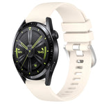 Liquid Glossy Silver Buckle Silicone Watch Band, For Huawei Watch GT3 42mm 20mm, For Huawei Watch 3 22mm, For Huawei Watch GT2 Pro 22mm, For Huawei Watch GT2 46mm 22mm