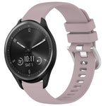 Liquid Glossy Silver Buckle Silicone Watch Band, For Garmin Vivomove Sport, For Garmin Venu 2 Plus, For Garmin Vivoactive3 / 3 Music, For Garmin Forerunner 158 / 55