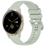 Liquid Glossy Silver Buckle Silicone Watch Band, For Garmin Venu 3S, For Garmin Forerunner 265S, For Garmin Forerunner 255S Music / 255S, For Garmin Venu 2S