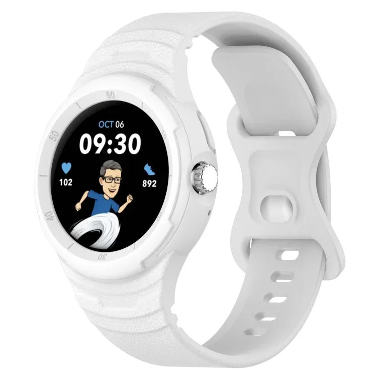 Pulseira Integrada de Silicone com Textura de Couro, Para Google Pixel Watch 2