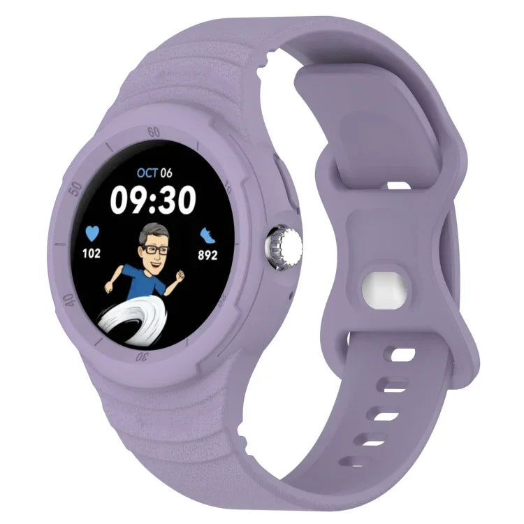 Pulseira Integrada de Silicone com Textura de Couro, Para Google Pixel Watch 2