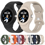Pulseira Integrada de Silicone com Textura de Couro, Para Google Pixel Watch 2