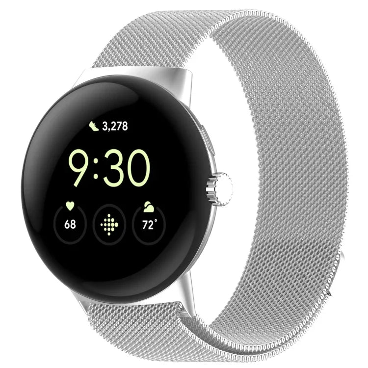 Pulseira de Malha Magnética de Aço Milanesa, Para Google Pixel Watch 2
