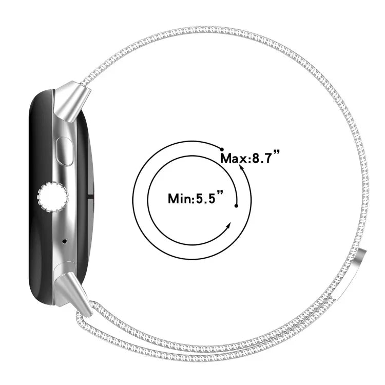 Pulseira de Malha Magnética de Aço Milanesa, Para Google Pixel Watch 2