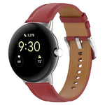 Pulseira com Costura em Couro Gravado da Camada Superior, Para Google Pixel Watch 4 / 3 / 2 / 1 41mm