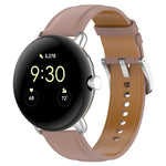 Pulseira com Costura em Couro Gravado da Camada Superior, Para Google Pixel Watch 4 / 3 / 2 / 1 41mm