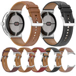 Pulseira com Costura em Couro Gravado da Camada Superior, Para Google Pixel Watch 4 / 3 / 2 / 1 41mm