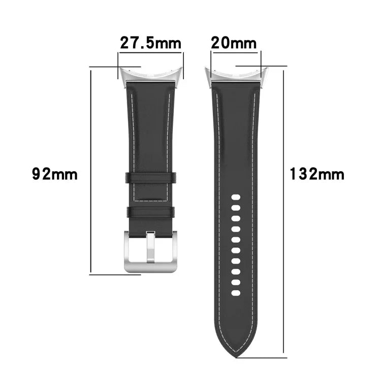 Pulseira com Costura em Couro Gravado da Camada Superior, Para Google Pixel Watch 4 / 3 / 2 / 1 41mm
