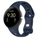 Small Waist Butterfly Buckle Silicone Watch Band, For Google Pixel Watch 4 / 3 / 2 / 1 41mm